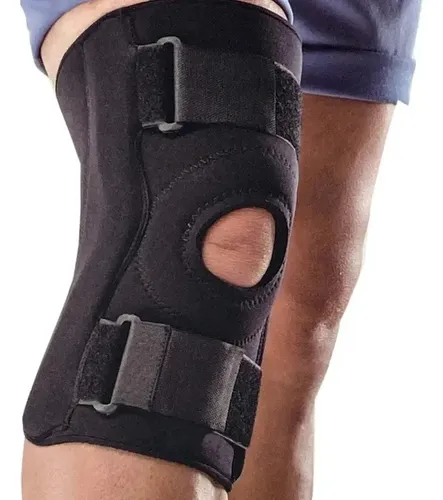 Ortesis articulada de rodilla con barras laterales para lesiones del LCM y LCL